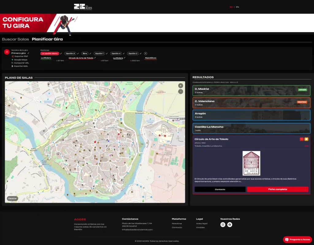 Imagen Planificar gira Acces